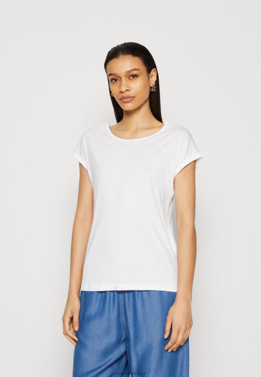 TX2DF308 donne Anna Field Confezione da 3 t-shirt basic bianco/grigio chiaro screziato/giallo scuro