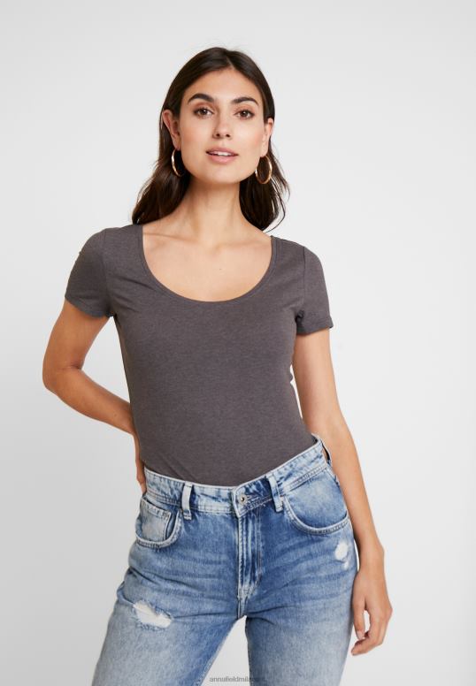 TX2DF312 donne Anna Field Confezione da 3 t-shirt basic bianco/nero/grigio scuro