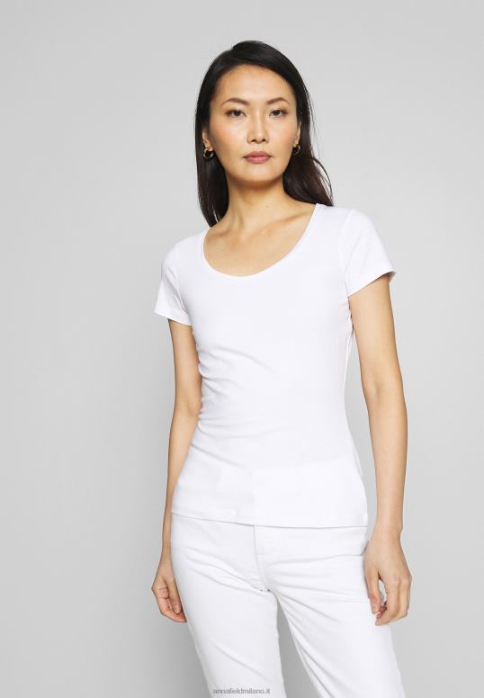 TX2DF329 donne Anna Field Confezione da 2 t-shirt con stampa blu navy/bianco