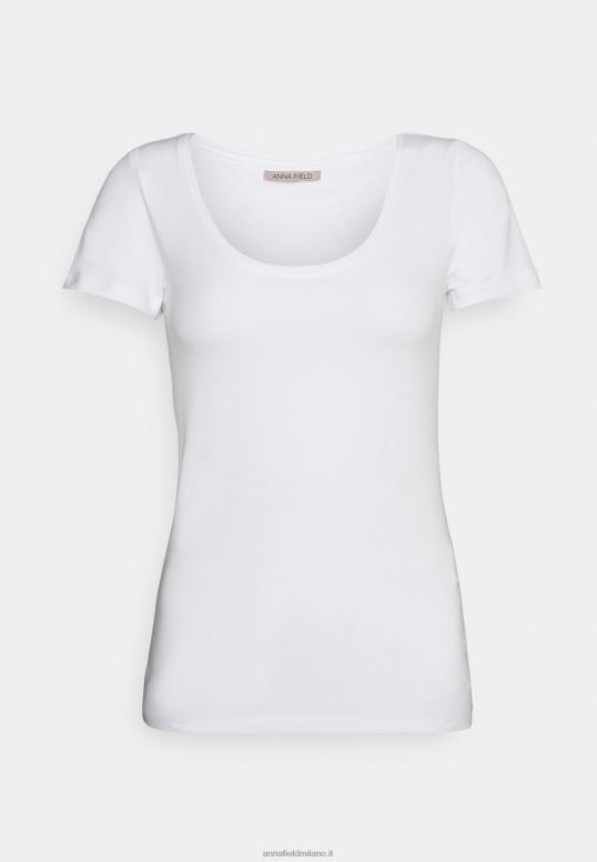 TX2DF330 donne Anna Field Confezione da 3 t-shirt basic rosso scuro/blu scuro/bianco