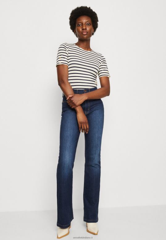 TX2DF339 donne Anna Field t-shirt con stampa blu scuro/bianco