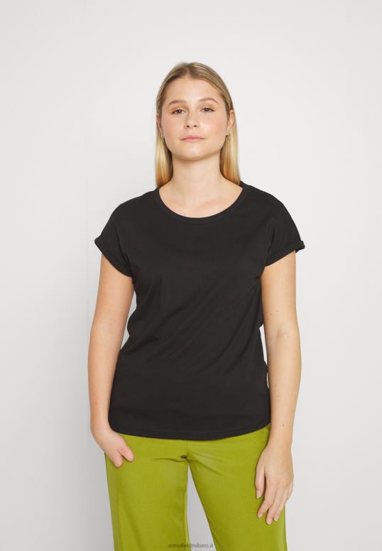 TX2DF352 donne Anna Field Confezione da 3 t-shirt basic rosso scuro/bianco/nero