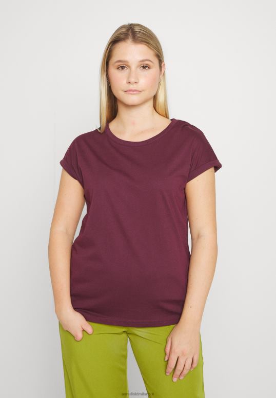 TX2DF352 donne Anna Field Confezione da 3 t-shirt basic rosso scuro/bianco/nero