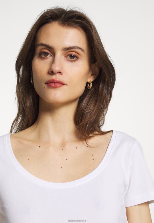 TX2DF380 donne Anna Field Confezione da 3 t-shirt basic bianche/cammello/nere