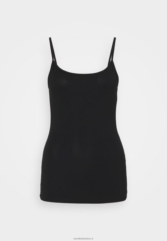 TX2DF431 donne Anna Field Confezione da 2 top nero/grigio chiaro screziato