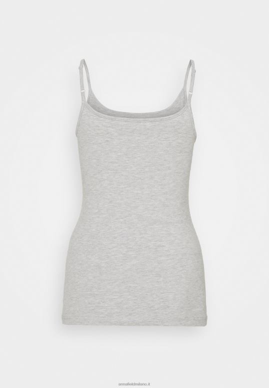 TX2DF445 donne Anna Field Top da 5 pezzi nero/bianco/grigio chiaro screziato