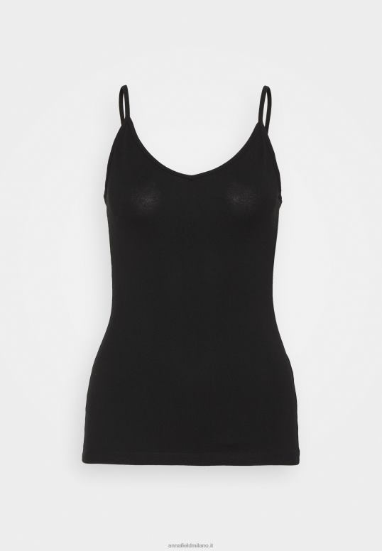 TX2DF445 donne Anna Field Top da 5 pezzi nero/bianco/grigio chiaro screziato