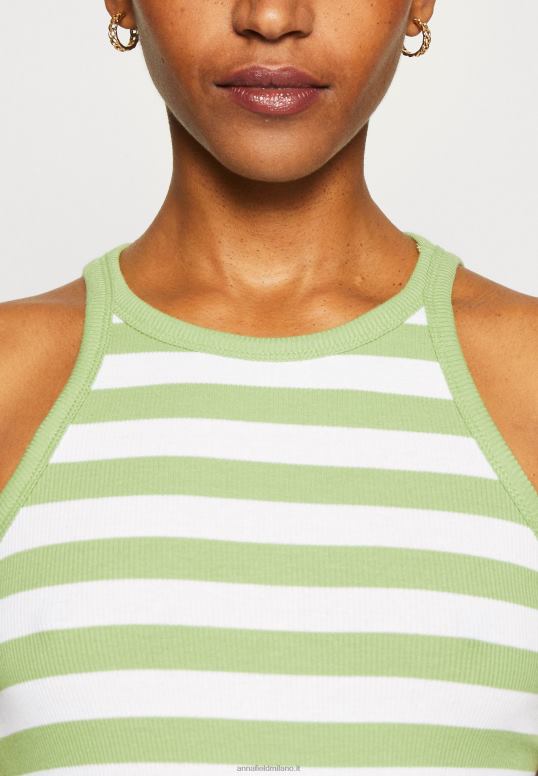 TX2DF479 donne Anna Field Confezione da 2 top bianco sporco/verde