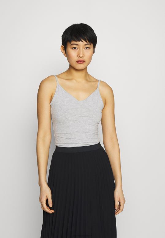 TX2DF481 donne Anna Field Top da 5 pezzi nero/bianco/grigio chiaro screziato