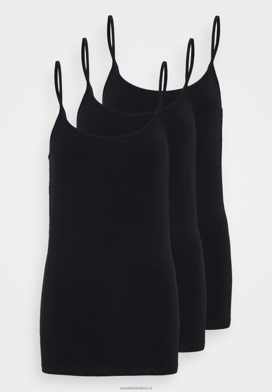 TX2DF483 donne Anna Field Parte superiore della confezione da 3 nero/nero/nero