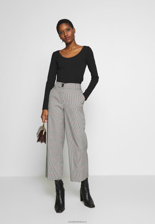 TX2DF513 donne Anna Field Confezione da 2 top a maniche lunghe nero/bianco