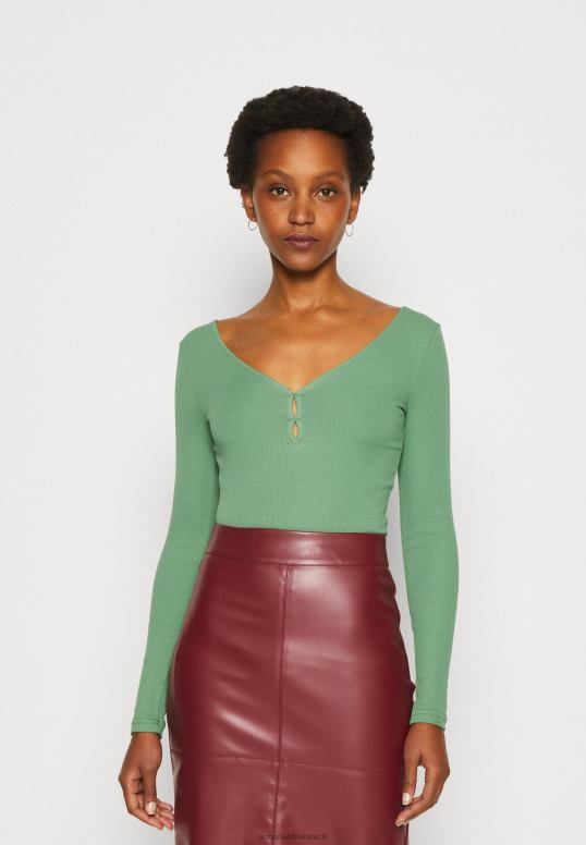 TX2DF514 donne Anna Field top a maniche lunghe verde