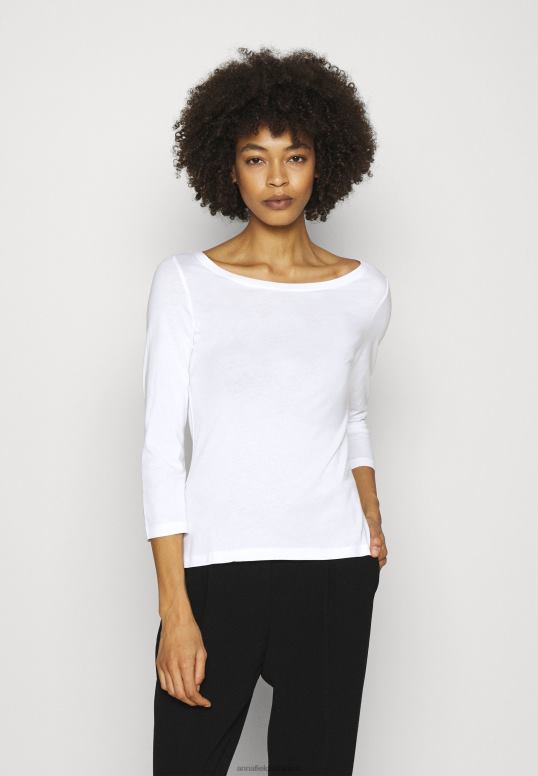 TX2DF519 donne Anna Field Confezione da 2 top a maniche lunghe bianco/nero