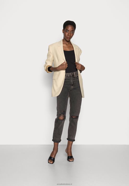 TX2DF524 donne Anna Field Confezione da 2 top a maniche lunghe nero/nero