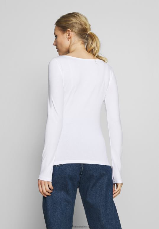 TX2DF539 donne Anna Field Confezione da 2 top a maniche lunghe blu marittimo/bianco