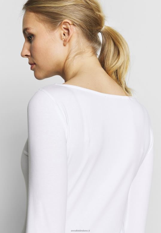 TX2DF539 donne Anna Field Confezione da 2 top a maniche lunghe blu marittimo/bianco