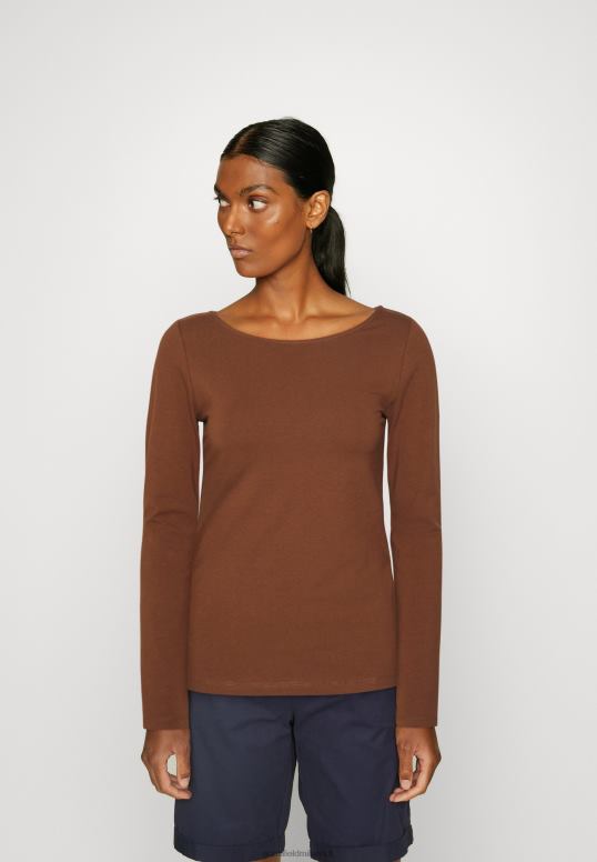 TX2DF584 donne Anna Field Confezione da 2 top a maniche lunghe marrone/bianco