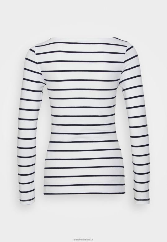 TX2DF587 donne Anna Field Confezione da 2 top a maniche lunghe bianco/navy
