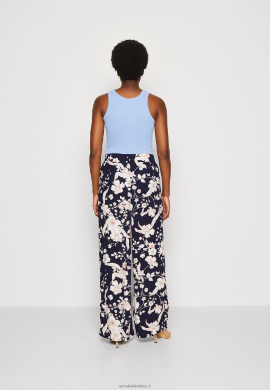 TX2DF619 donne Anna Field pantaloni nero/bianco sporco/multicolore