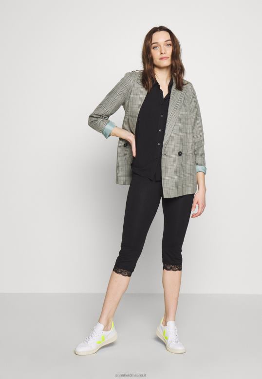 TX2DF655 donne Anna Field leggings capri con pantalone leggings in pizzo nero