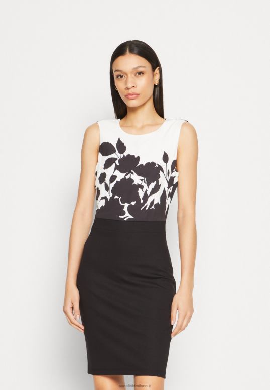 TX2DF106 donne Anna Field abito in jersey nero/bianco