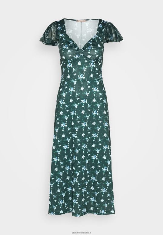 TX2DF110 donne Anna Field abito in jersey verde/multicolore