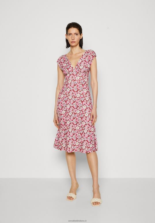 TX2DF123 donne Anna Field abito in jersey marrone/beige/rosa