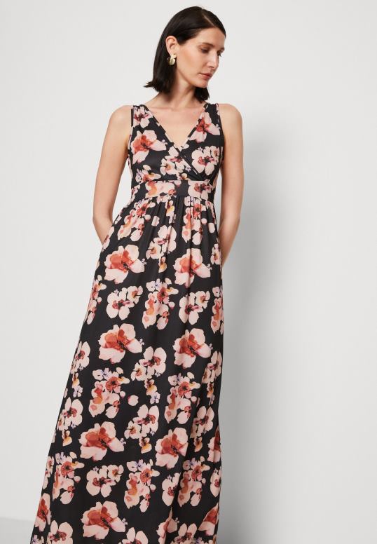 TX2DF141 donne Anna Field abito lungo nero/rosa/multicolore