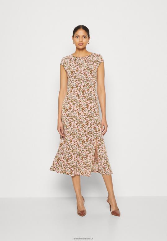 TX2DF157 donne Anna Field abito in jersey multicolore