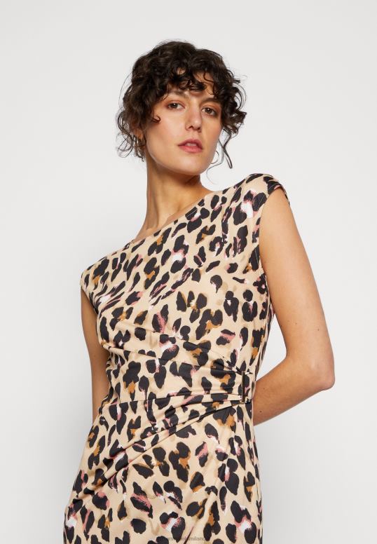 TX2DF161 donne Anna Field abito in jersey nero/beige/multicolore