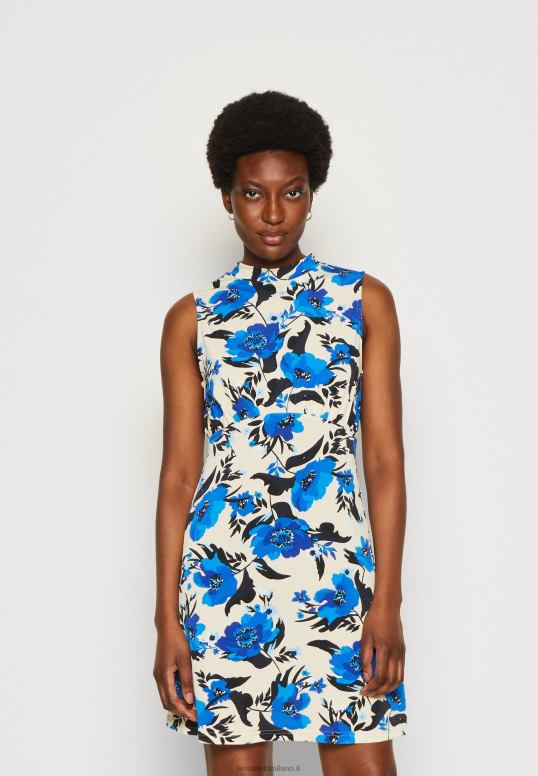 TX2DF166 donne Anna Field abito in jersey bianco sporco/blu