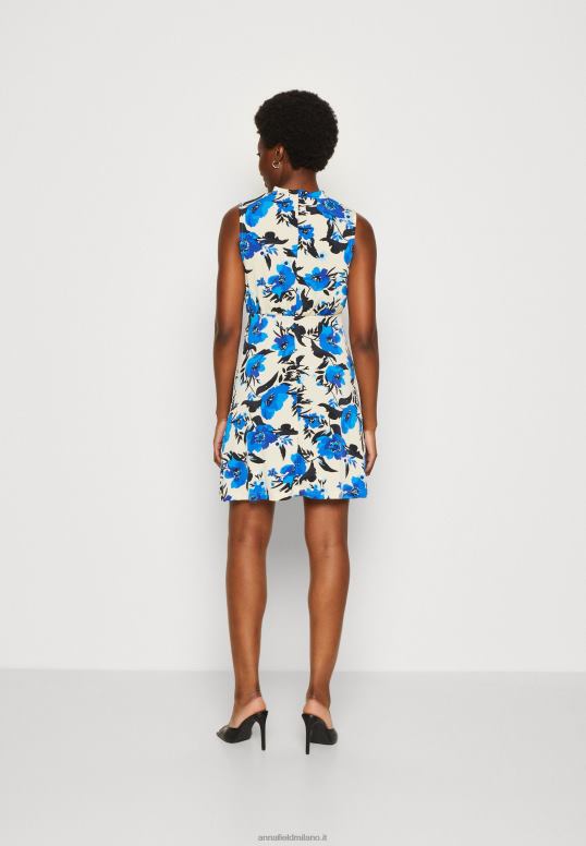 TX2DF166 donne Anna Field abito in jersey bianco sporco/blu