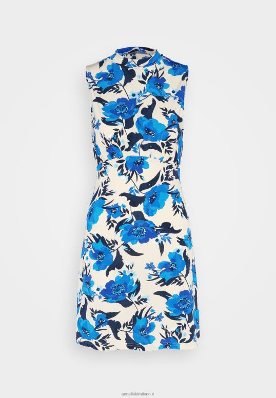 TX2DF166 donne Anna Field abito in jersey bianco sporco/blu