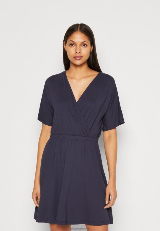 TX2DF168 donne Anna Field abito in jersey blu scuro