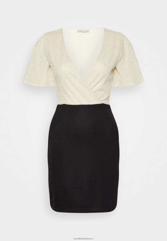 TX2DF206 donne Anna Field vestito a trapezio oro/nero