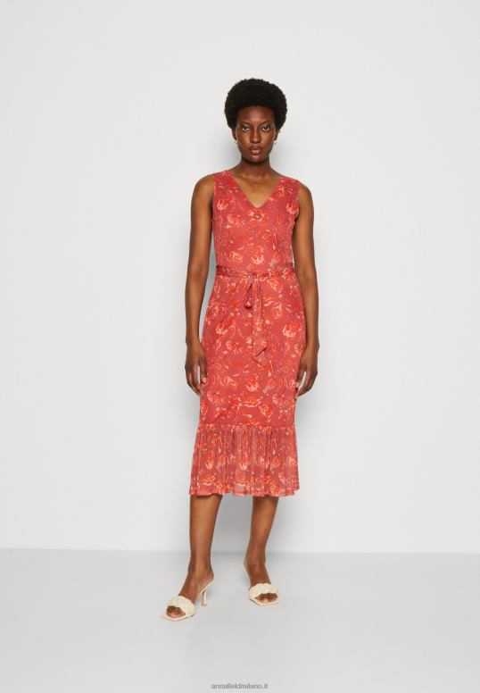 TX2DF212 donne Anna Field vestito a trapezio beige/rosa/multicolore