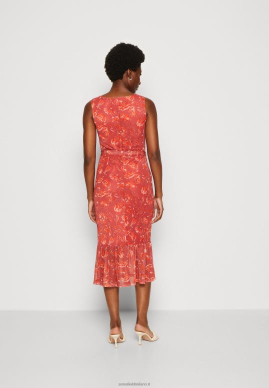 TX2DF212 donne Anna Field vestito a trapezio beige/rosa/multicolore