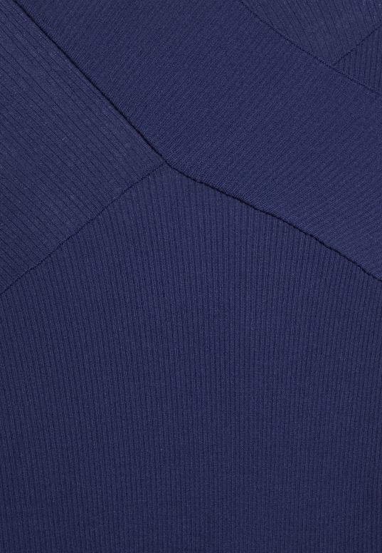 TX2DF214 donne Anna Field v ausschnitt vestito a trapezio midi strickkleid aderente blu scuro