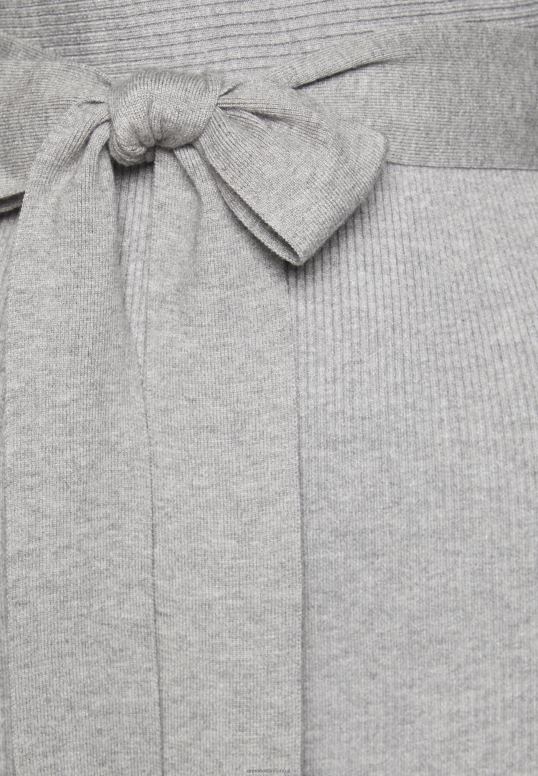 TX2DF216 donne Anna Field wrap v ausschnitt mini strickkleid mit grtel tubino grigio screziato