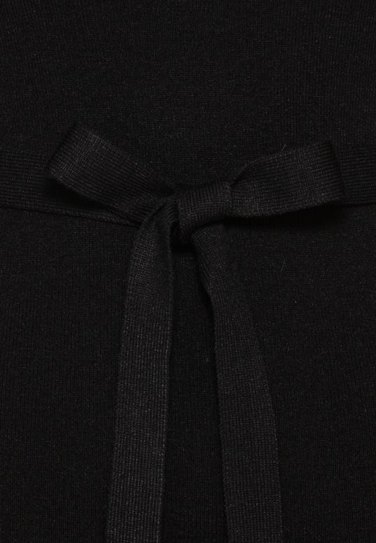 TX2DF234 donne Anna Field rollkragen ripp mini strickkleid mit grtel maglione vestito nero